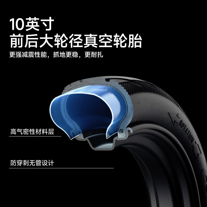 九号(Ninebot)电动滑板车成年人便携代步折叠E2Pro智能电动车学生10英寸大轮胎防滑真续航 E2PRO高清大图