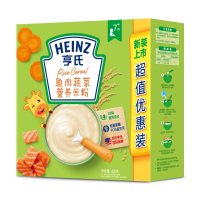 亨氏(Heinz)鱼肉蔬菜营养米粉400g适用辅食添加初期以上至36个月 宝宝辅食婴儿米粉米糊3段米粉