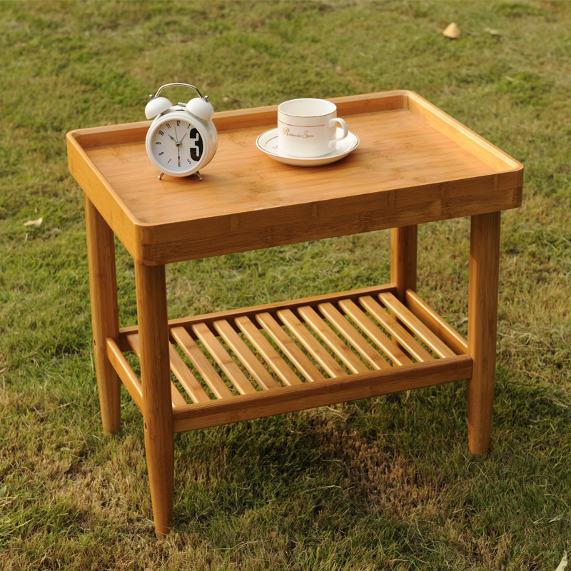 沙发边几小角几边桌宜家现代简约楠竹客厅家用茶桌小方桌子茶几桌