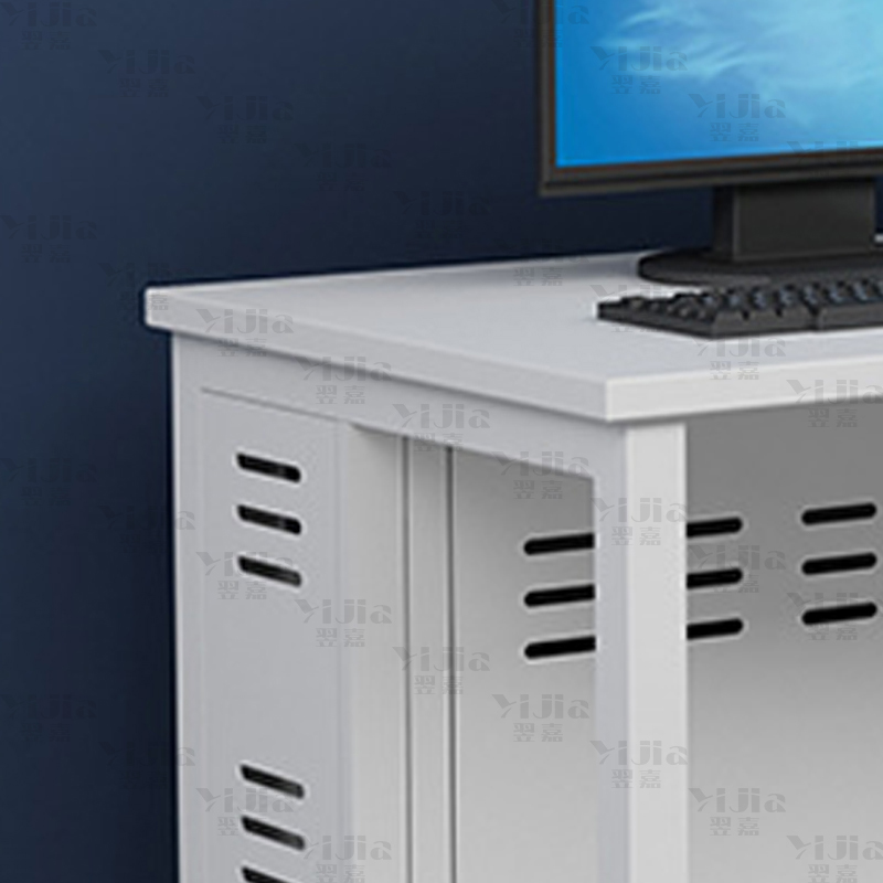 翌嘉 钢架电脑桌培训桌机房电脑桌学习桌课桌 双人位B款