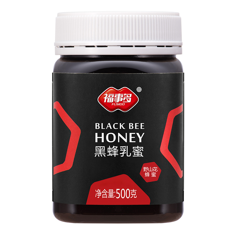 福事多黑蜂乳蜜500g 野山花蜂蜜多花种农家自产冲饮品 滋补蜂蜜