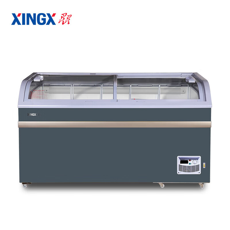 星星(XINGX)SD/SC-509BYE石墨灰307升大容量组合岛柜商用冰柜冷藏冷冻单温卧式展示柜 超市便利店雪糕饮料高清大图