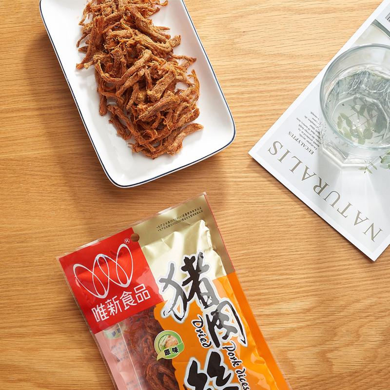 唯新食品 休闲零食小吃 原味猪肉丝50g/袋装
