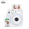 富士(FUJIFILM)INSTAX 拍立得 相机 一次成像胶片相机mini9 烟灰白 套餐一(含10张相纸)