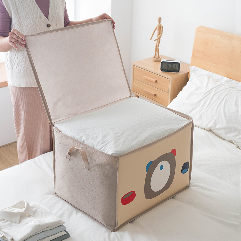 衣服棉被收纳袋家用防尘大号装被子的袋子搬家打包衣物整理行李袋收纳袋 三维工匠收纳柜高清大图
