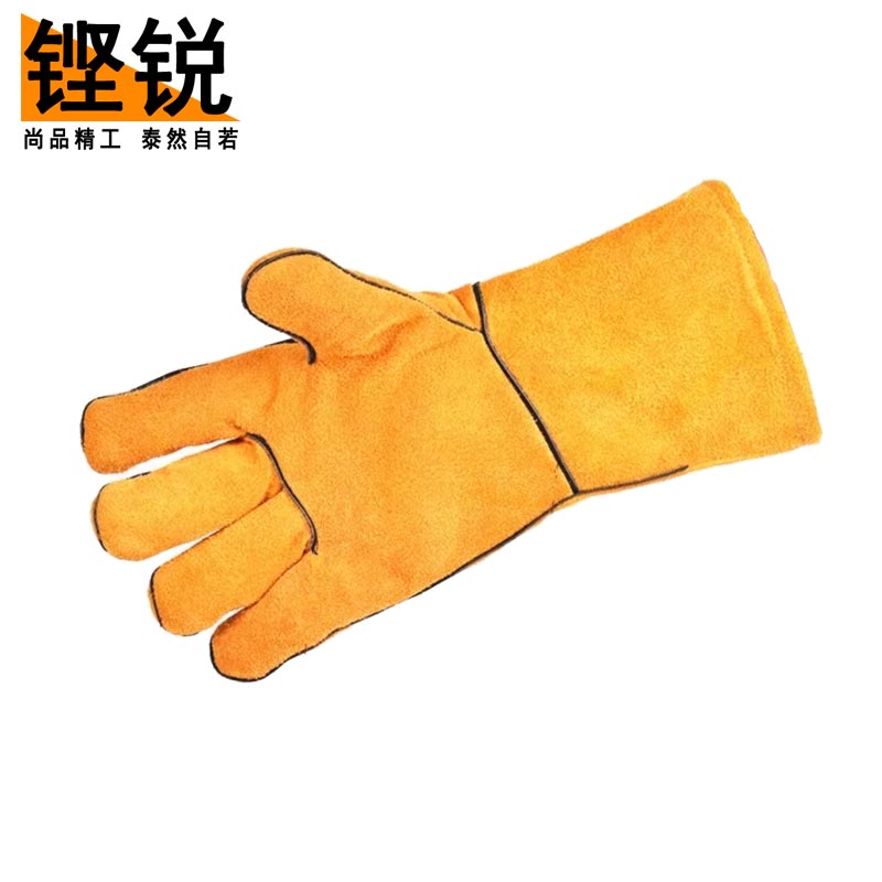 铿锐 电焊手套 长款皮电焊手套 35cm (双)高清大图