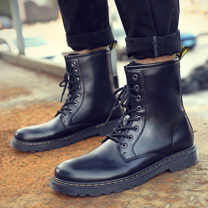 卡森亚男士新款户外靴子男马丁鞋真皮冬季工装靴冬鞋男潮皮靴休闲马丁