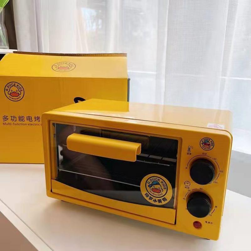 小黄鸭家用12L电烤箱家用小型烤箱多功能全自动迷你烘焙机 KX-12L-02