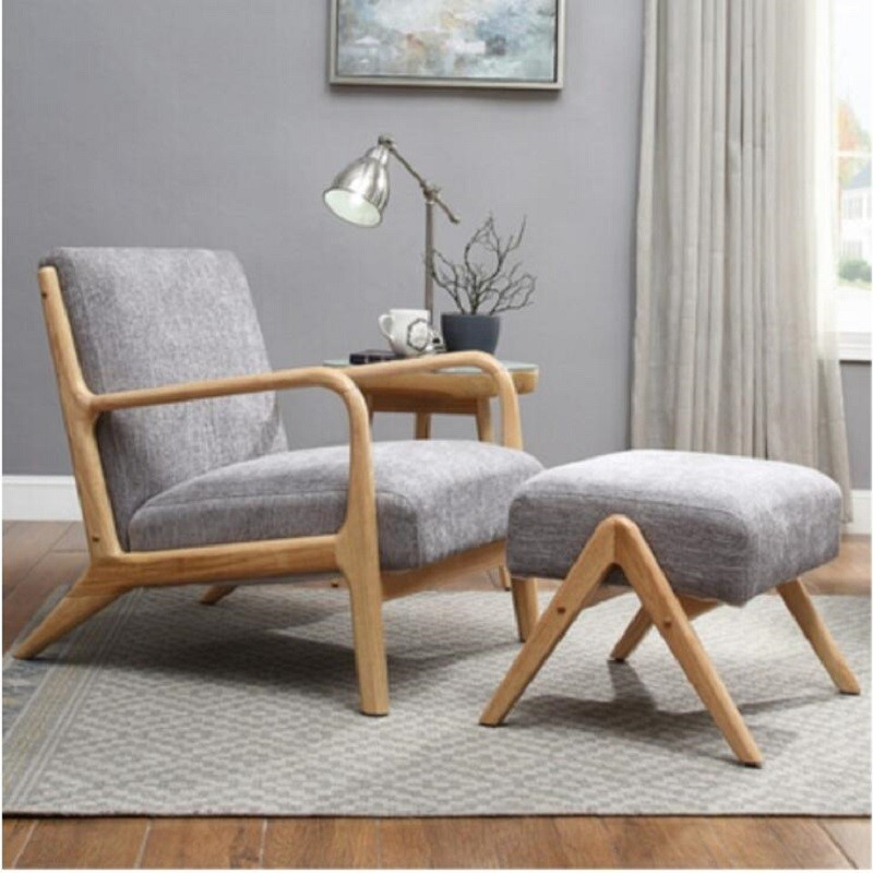 祥峰亿佳木质单人沙发休闲沙发