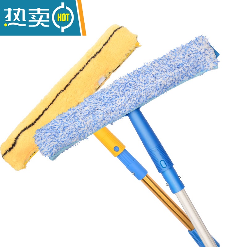 敬平上水器毛头清洁工具擦玻璃刮35cm替换布白色加厚伸缩杆涂水器抹水 2.4M银杆+白色涂水器擦玻璃器高清大图