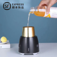 林檎制冷杯黑科技夏季创意啤酒香槟小型桌面快速冷饮机办公室家用降温冰镇杯制冷器速冻水杯送女朋 高贵黑