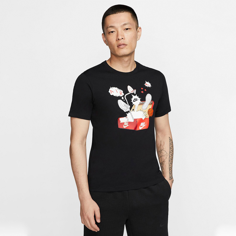 Nike耐克短袖男装新款印花圆领休闲运动服T恤 CU6872-010