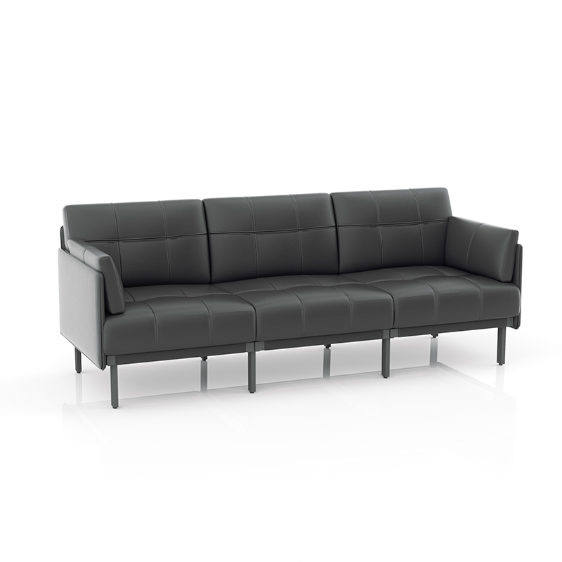 圣斯顿 西皮办公接待沙发 S-JW161-3XP 2035*780*795mm 黑色 张高清大图