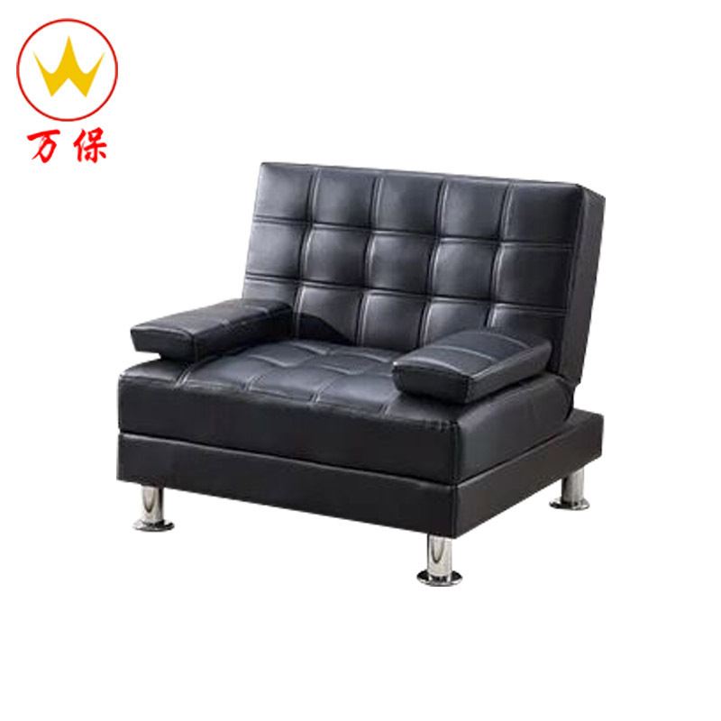 <万保>沙发 办公家具 商务办公西皮沙发 可放倒作床 现代简约 商务休闲待客沙发