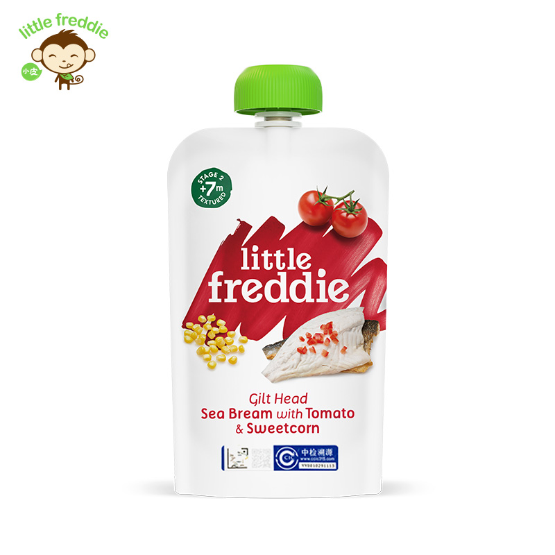 [苏宁自营]little freddie小皮 大米海鲷鱼蔬菜泥 120g 原装进口宝宝婴儿辅食 适用年龄6个月以上