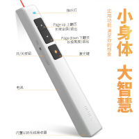 得力(deli)2802激光翻页笔 白色 PPT投影笔红光电池款 电子笔演讲笔无线演示教学笔 指示笔 办公用品