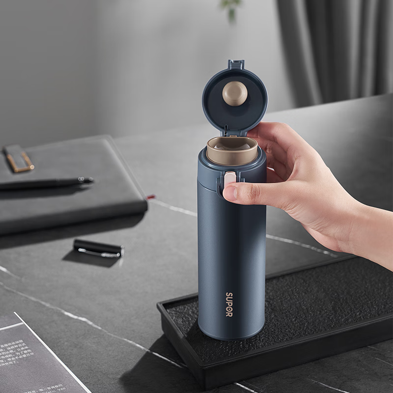 苏泊尔(SUPOR)保温杯450ml男女士儿童学生316L不锈钢保冷水杯子KCV45AZ20