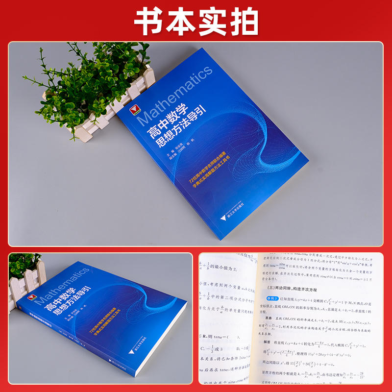 一本[思想方法导引] 高中通用 [正版]抖音同款!高中数学思想方法导引教辅辅导工具书资料张金良 一高二高三2024浙江新高清大图