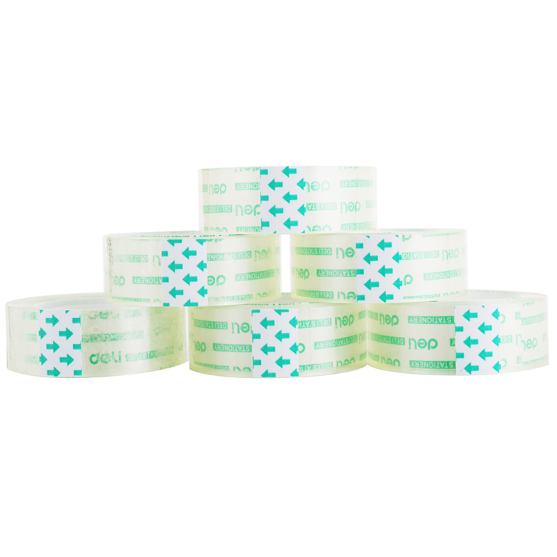 得力(deli) 30064 胶带 透明文具胶带18mm*20y 16卷装