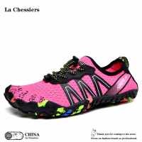 La Chessiers户外溯溪鞋男女沙滩鞋防滑水陆两栖速干涉水鞋透气游泳鞋男钓鱼鞋 玫红 42码