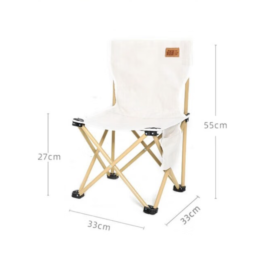 探险者(TAN XIAN ZHE) 户外折叠椅子便携式凳子钓鱼小板凳超轻靠背露营沙滩椅马扎 特大号米白五件套-方桌高清大图