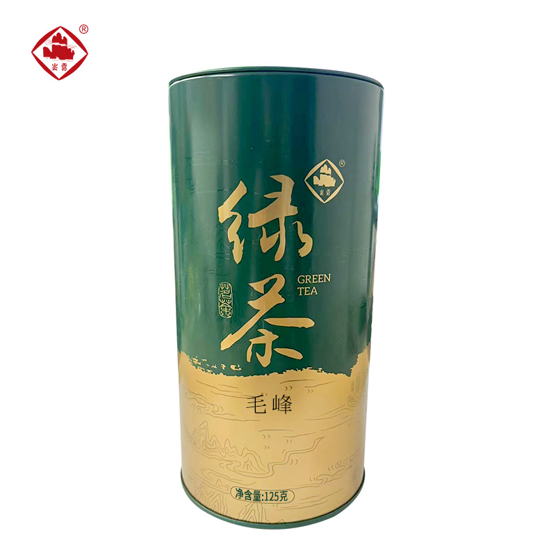 崟露绿茶毛峰125克罐高清大图