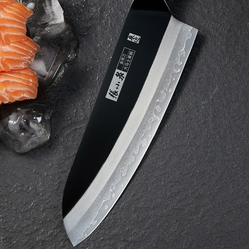 张小泉闲云系列大马士革菜刀家用 厨房用刀多用刀 D100431高清大图