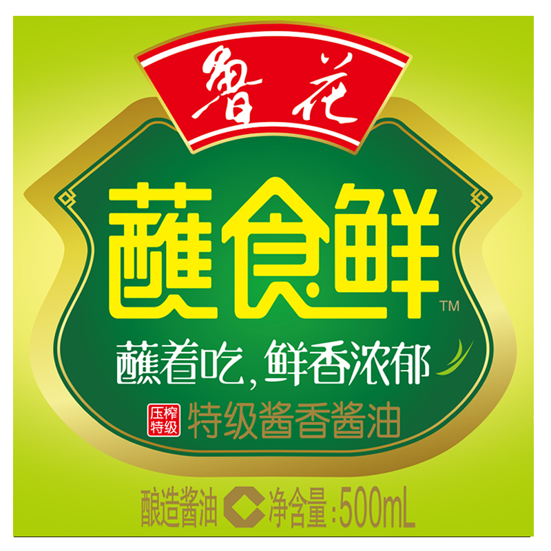 鲁花 调味品 蘸食鲜酱油500ml 酿造酱油 酿造工艺