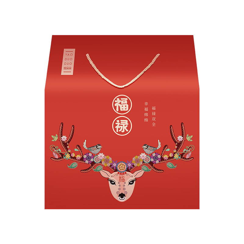 [年货礼盒]姚朵朵福禄杂粮干货礼盒2418g雪花银耳桂圆新疆灰枣薏米仁赤豆