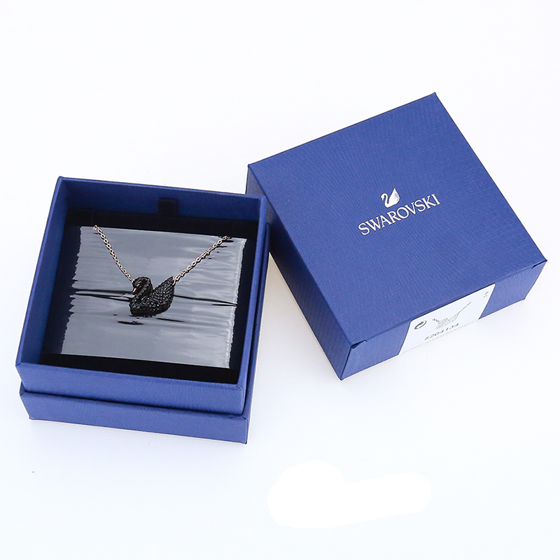 施华洛世奇(SWAROVSKI) 黑天鹅水晶项链大号玫瑰金色链 人造水晶 送恋人5204134