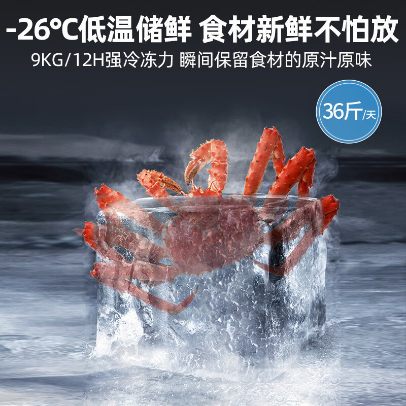星星(XINGX)BD/BC-300E榭湖银300升商用保鲜设备卧式冰柜 单温单箱冰箱 冷藏冷冻转换冷柜顶开门