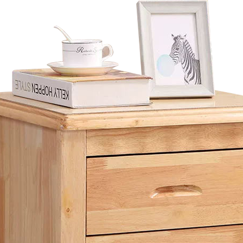帅畅床头柜简约现代卧室床边储物柜标准款原木色50*41*50cm高清大图