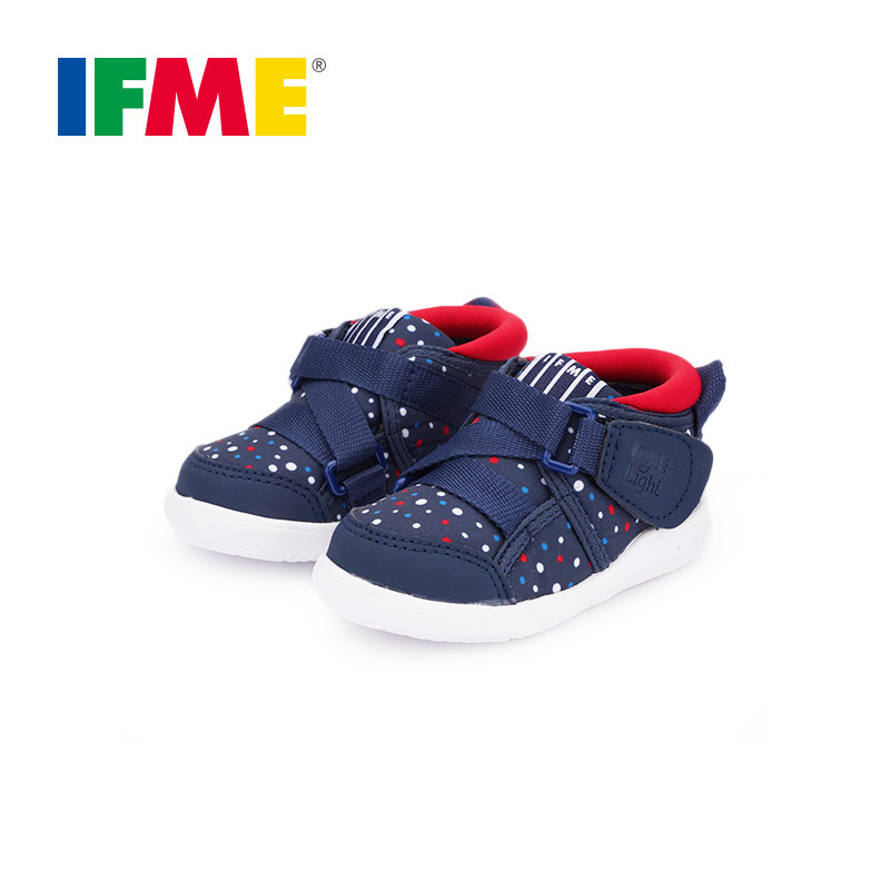 SUPERGA IFME 日本童鞋 22-0101 波点幼儿园室内鞋 儿童透气防滑平底运动鞋 男童女童 一双价