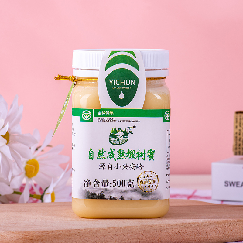 伊纯椴树蜂蜜 500g*1瓶 绿色食品认证 源自小兴安岭的自然成熟椴树蜜