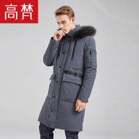 高梵GOLDFARM新款立领毛领长款绒服男士时尚商务休闲冬季保暖外套潮流