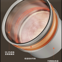 荣事达[纯钛内胆]家用多功能全自动电高压锅高聚能0涂层电压力锅5升 象牙白 5L [纯钛内胆]高压聚能+十大功能551