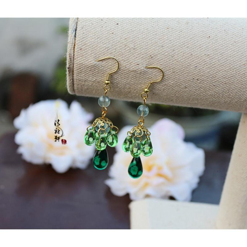 原创手工耳环古典复古耳坠汉服旗袍配饰古代古装饰品送女朋友老婆生日