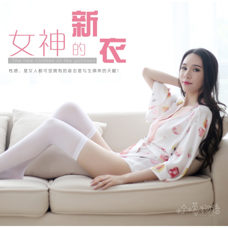 情趣内衣卡通开襟和服可爱浴袍透视性感诱惑套装激情透明制服SM骚