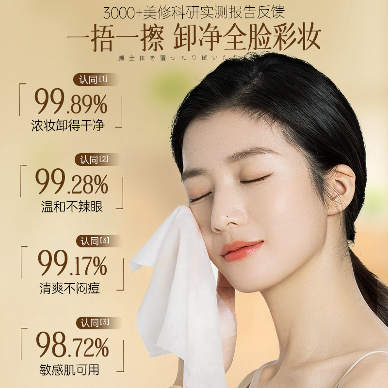 儒意(RUYI)卸妆湿巾深层清洁细致毛孔温和不刺激独立包装便携式一次性旅行装30片/包RY-61041高清大图