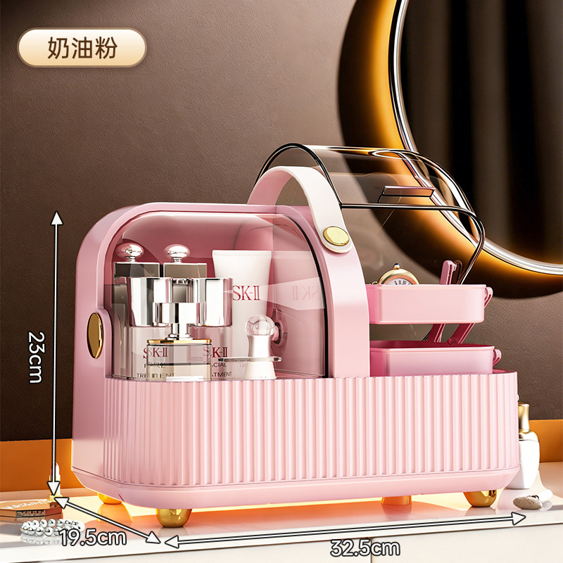 华普思轻奢风手提药箱双开盖大容量收纳盒家庭常规药品收纳箱多层急救箱 32.5*19.5*23CM 颜色备注高清大图