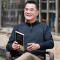 BaLuoShang爸爸毛衣加绒加厚男士拉链半高领打底衫秋冬季中老年父亲线衣宽松毛衣