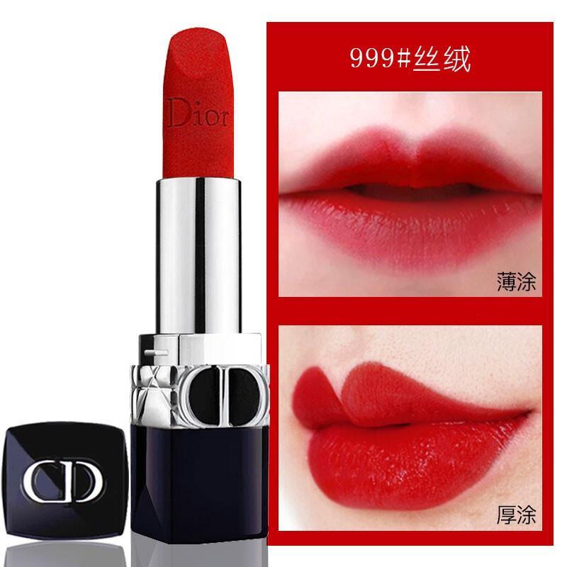 dior迪奥口红烈艳蓝金魅惑粉漾闪亮女士显色唇膏35g烈焰蓝金999丝绒