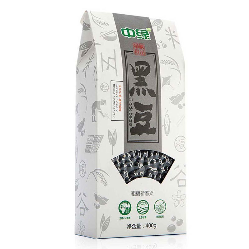 WQLQ中绿东北五谷杂粮农家自产黑豆400g*2袋