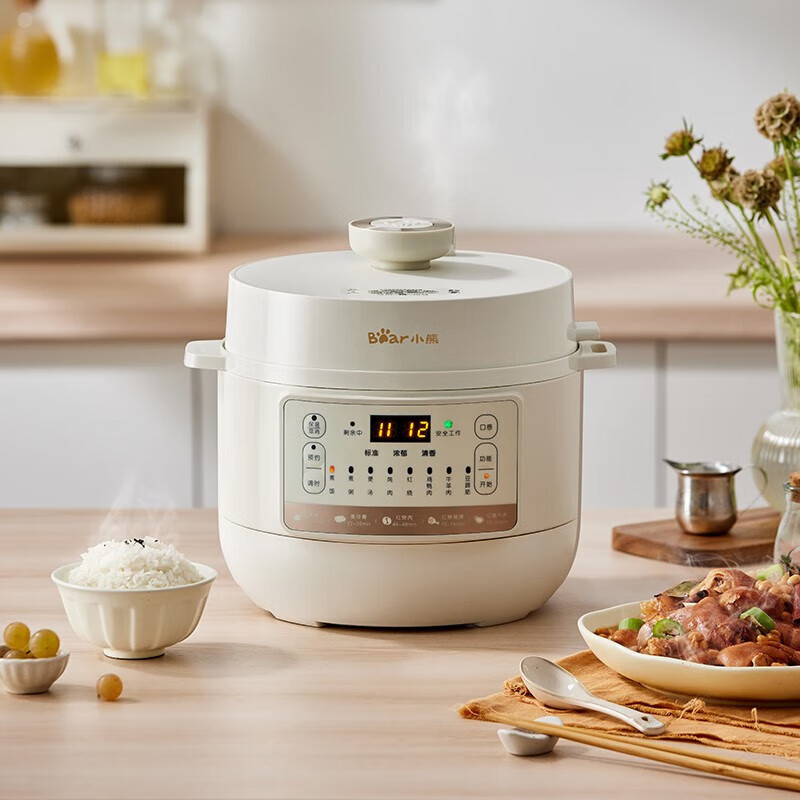 小熊(Bear)电压力锅 4L多功能高压锅 不粘内胆可开盖煮智能压力锅 YLB-C40Y5