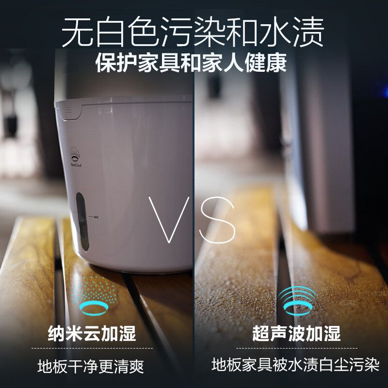 飞利浦(Philips) HU4816/00 上加水纳米无雾恒湿 静音 加湿器 (计价单位:台) 白色高清大图