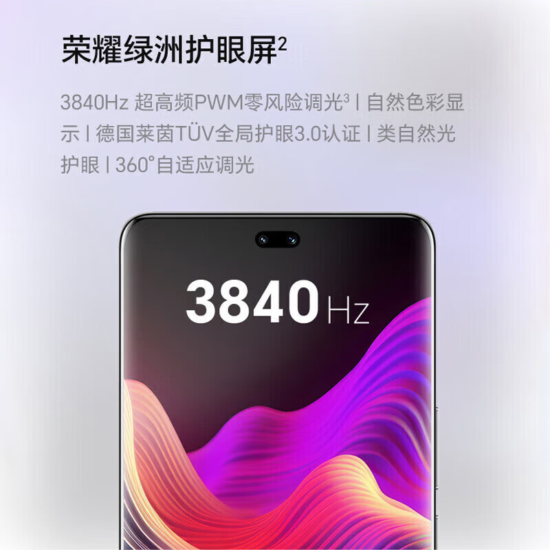 荣耀手机100 Pro 12+256G莫奈紫 新品5G 第二代骁龙8+旗舰芯片 绿洲护眼屏快充