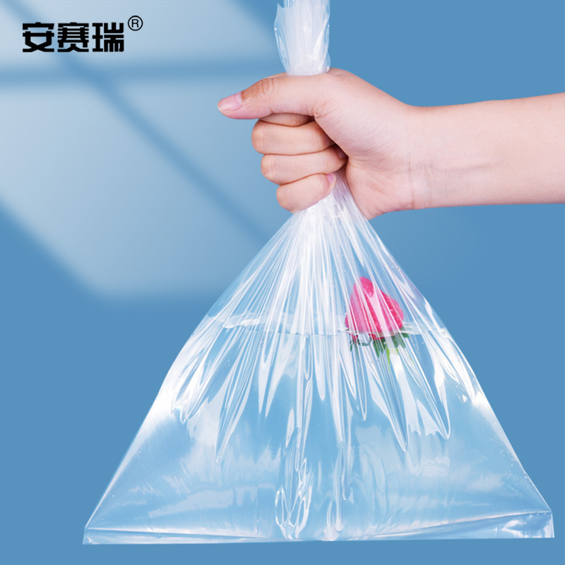 安赛瑞 透明平口塑料袋-材质:PE,尺寸:130*160cm,双面厚12丝,规格:10个/包 10582高清大图