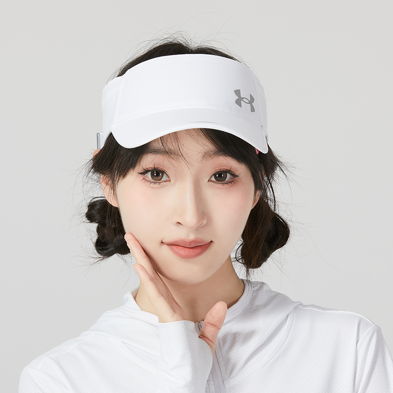 安德玛UA Launch男子新款健身训练速干跑步运动遮阳帽1361563-001 ZP OSFM 1361543-100/白色