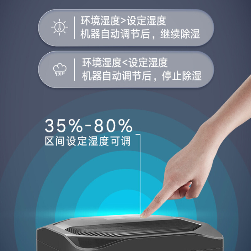 格力商用除湿机165L/日除湿量大面积强力变频除湿防潮 智能控湿 多重安全防护DH160FQA1A(WIFI) 珍珠黑