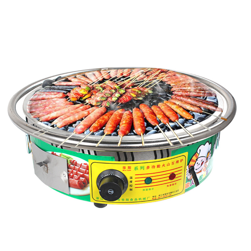 电热火山石烤肠机阿里山石烤炉热狗机石头香肠烤炉香肠机商用